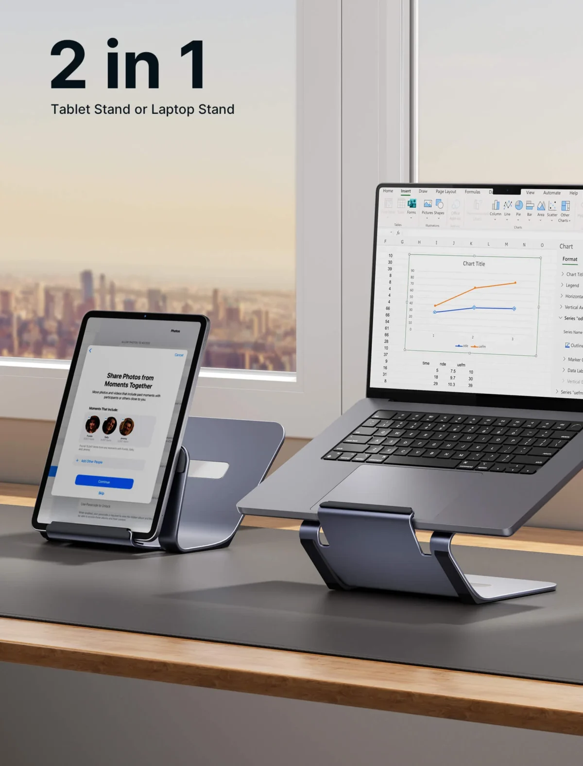 Jsaux Ergonomik ve Çok Yönlü Laptop & Tablet Standı - Görsel 3