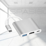 Spasibo Port Trio Usb-C HUB 3 In 1 Adaptör | 4K UHD Hdmı, Hızlı Veri Transferi ve Çoklu Bağlantı Deneyimi!
